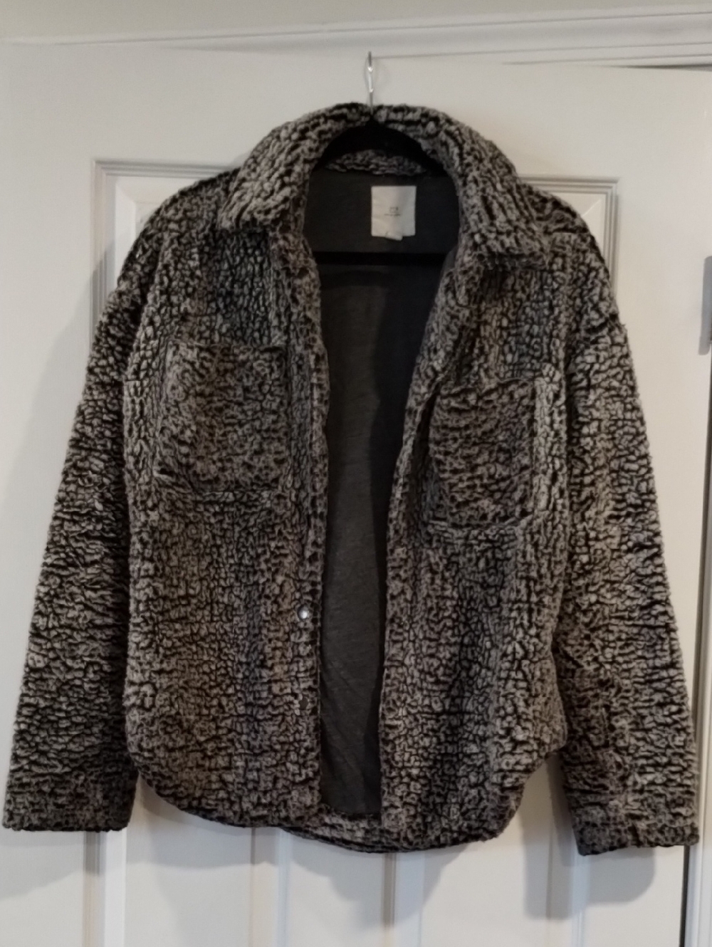 Thread & Supply Gray Faux Shearling Jacket -02